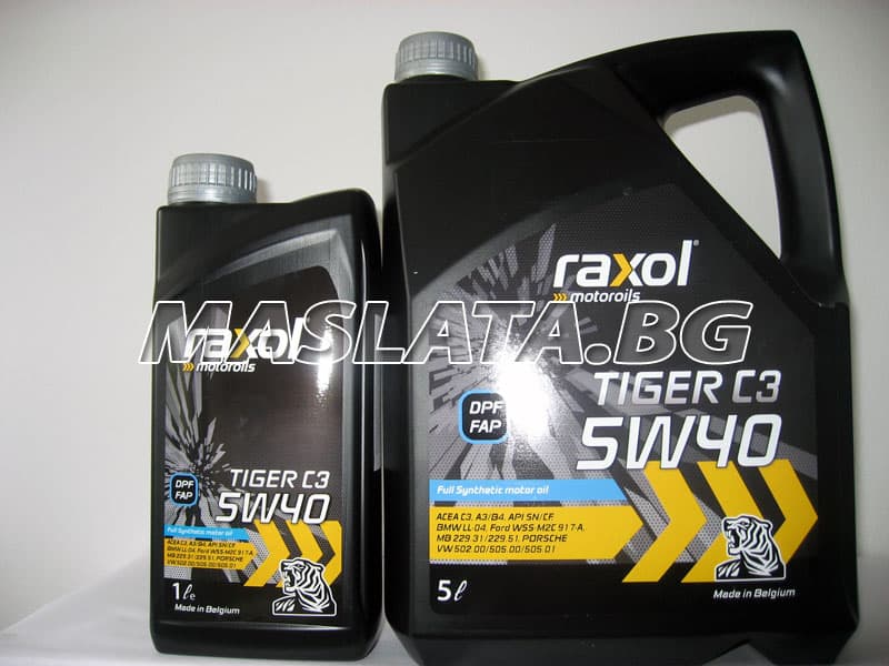 Масло Raxol TIGER C3 5W40 5L Масло Raxol TIGER C3 5W40 5L