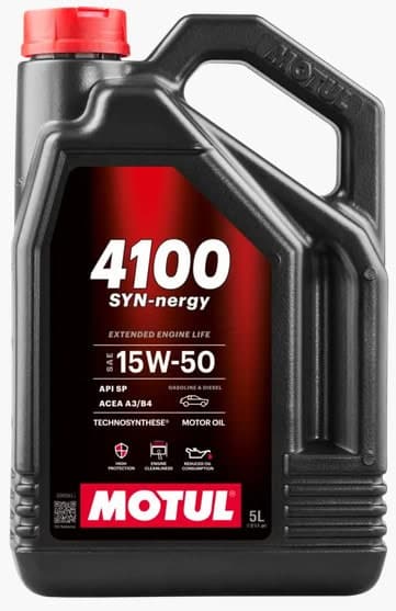 Масло_MOTUL_4100_SYN-NERGY_15W50_5L Масло MOTUL 4100 SYN-NERGY 15W50 5L - Image 1