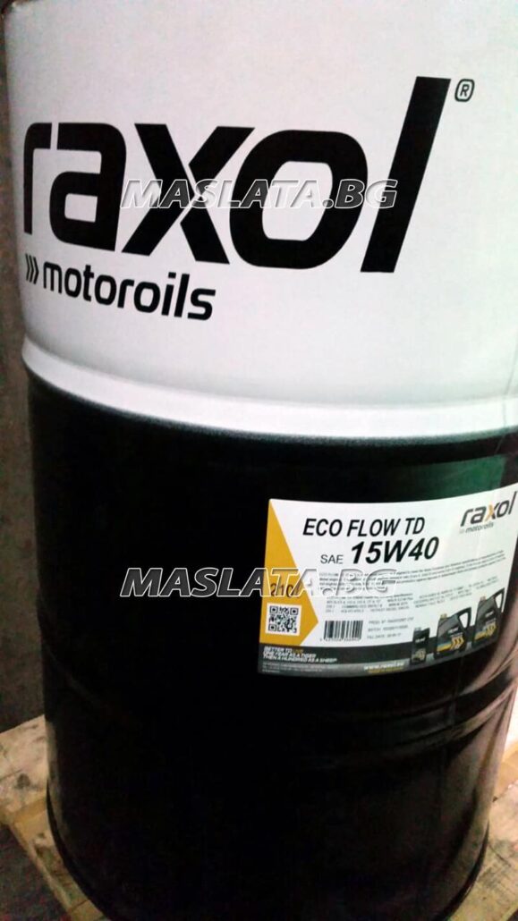 МАСЛО 15W-40 – 210 ЛИТРА RAXOL ECO FLOW TD ЗА КАМИОНИ