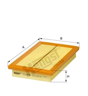 Въздушен филтър HENGST E1144L Въздушен филтър HENGST E1144L