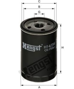 Маслен филтър HENGST - H14/2W