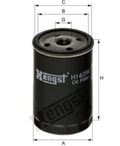 Маслен филтър HENGST - H14/2W