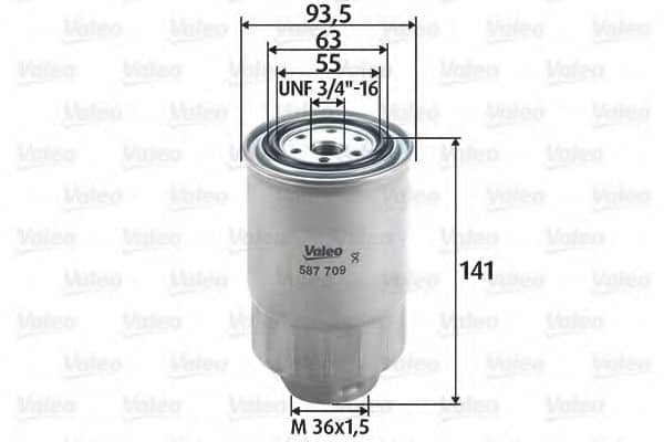 Горивен филтър (587 709 - VALEO)