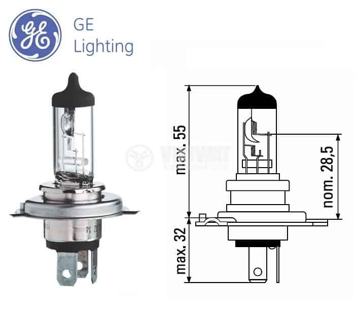 Автомобилна крушка GE 50450 H4 24V 75/70W Автомобилна крушка GE 50450 H4 24V 75/70W