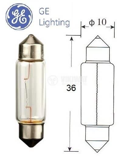 Автомобилна крушка GE 7552 C5W 24V Автомобилна крушка GE 7552 C5W 24V