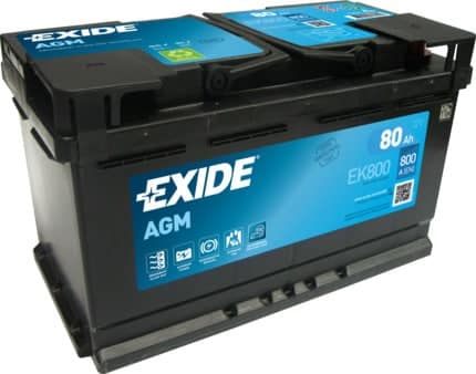 Акумулатор EXIDE AGM 80AH 800A R+ Акумулатор EXIDE AGM 80AH 800A R+