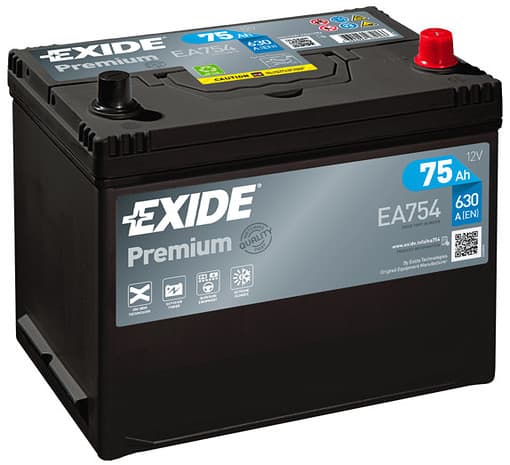 Акумулатор EXIDE PREMIUM 75AH 630A R+ JIS