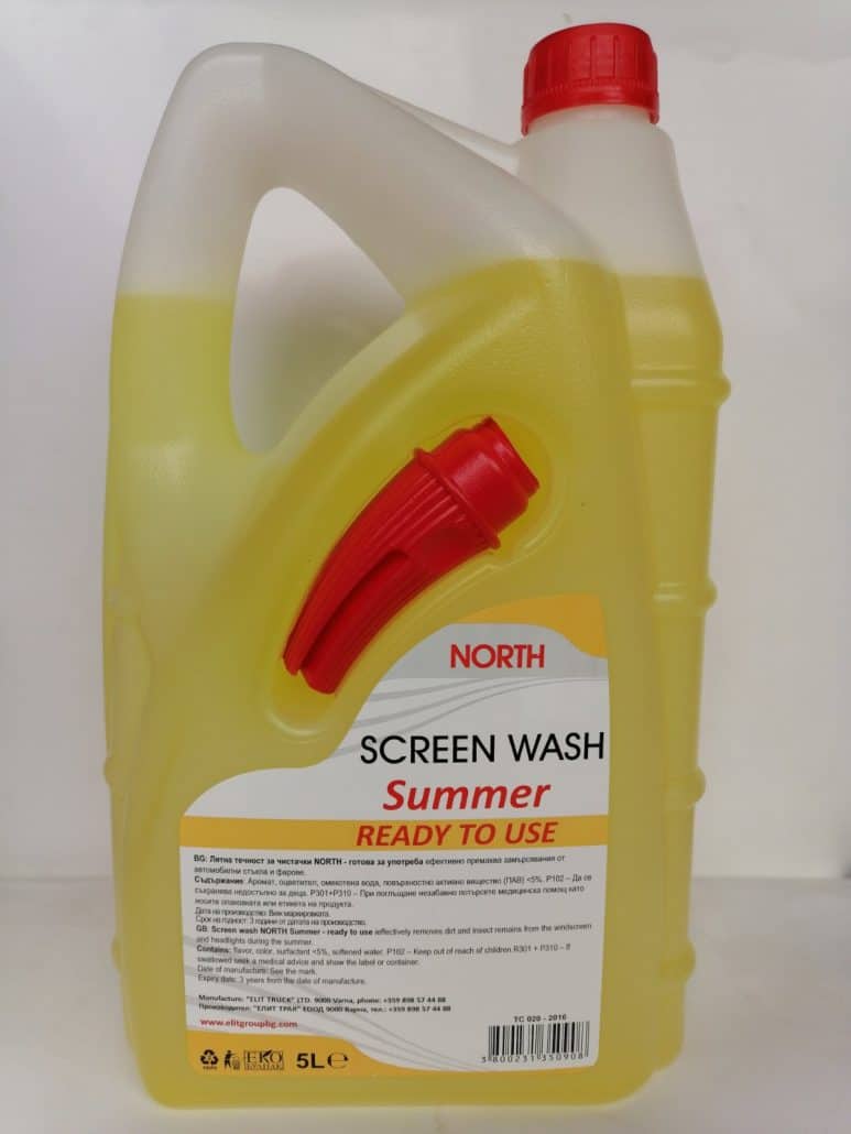 Готова лятна течност за чистачки North - 5литра