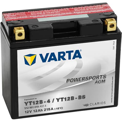 Акумулатор VARTA POWERSPORTS AGM 512 901 019 YT12B-BS 12AH 215A 12V L+ Акумулатор VARTA POWERSPORTS AGM 512 901 019 YT12B-BS 12AH 215A 12V L+