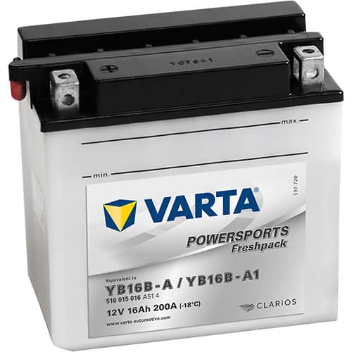 Акумулатор VARTA POWERSPORTS Freshpack 516 015 016 YB16B-A 16AH 200A 12V L+ Акумулатор VARTA POWERSPORTS Freshpack 516 015 016 YB16B-A 16AH 200A 12V L+