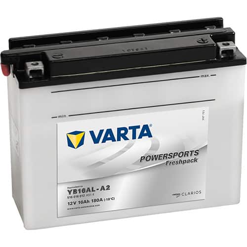 Акумулатор VARTA POWERSPORTS Freshpack 516 016 012 YB16AL-A2 16AH 180A 12V R+ Акумулатор VARTA POWERSPORTS Freshpack 516 016 012 YB16AL-A2 16AH 180A 12V R+