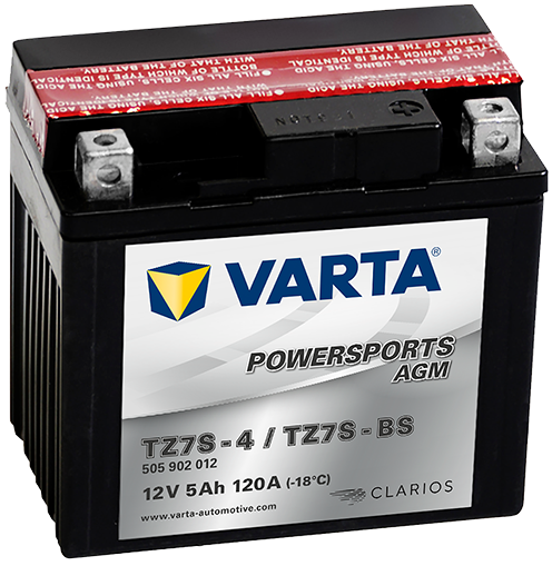 Акумулатор_VARTA_POWERSPORTS_AGM_505_902_012_YTZ7S-BS_5AH_120A_12V_R+ Акумулатор VARTA POWERSPORTS AGM 505 902 012 YTZ7S-BS 5AH 120A 12V R+ - Image 1