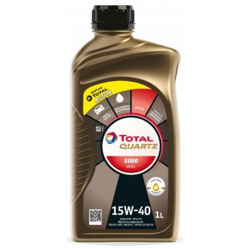Масло TOTAL QUARTZ 5000 Diesel 15W40 - 1L