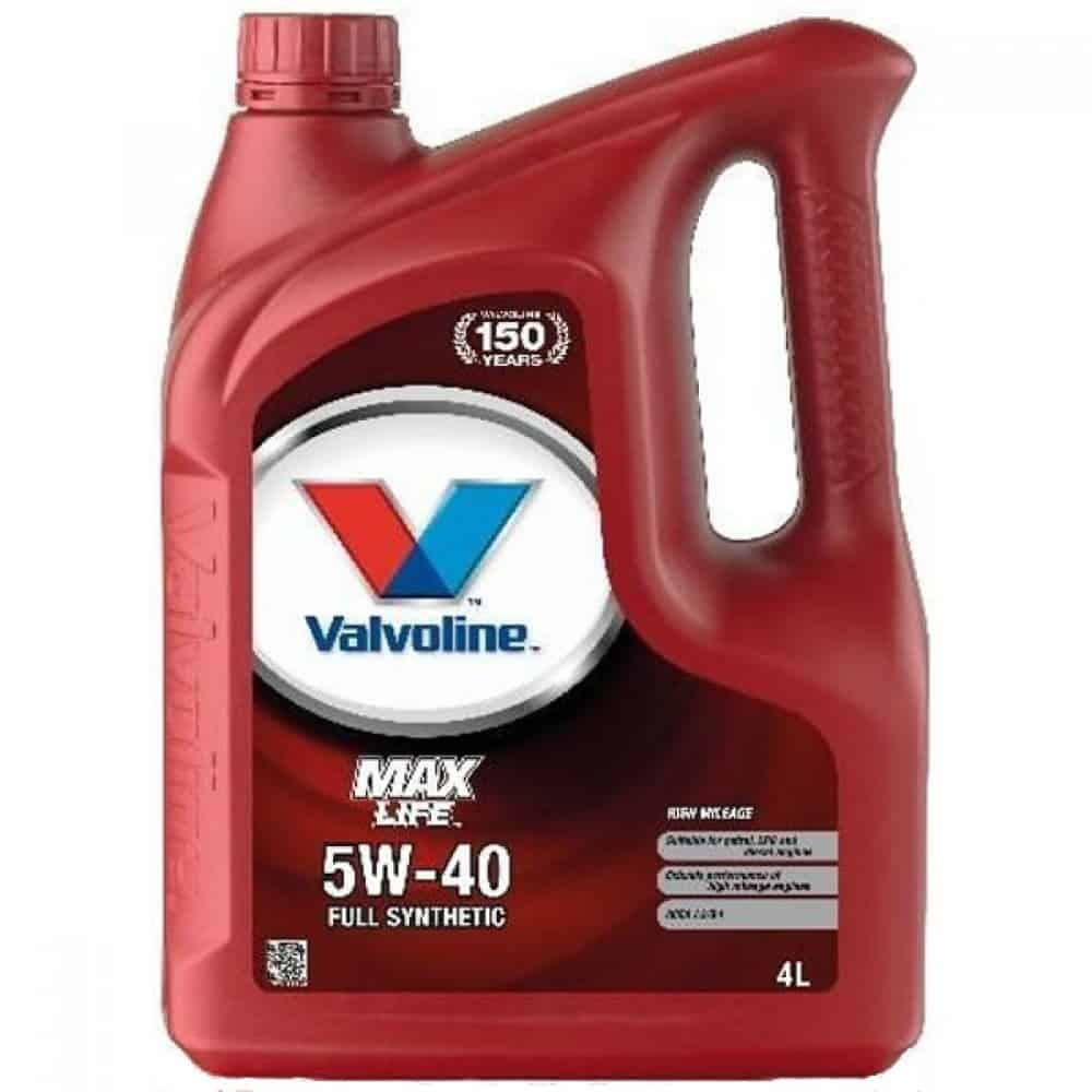 Масло VALVOLINE MaxLife 5W40 4L Масло VALVOLINE MaxLife 5W40 4L