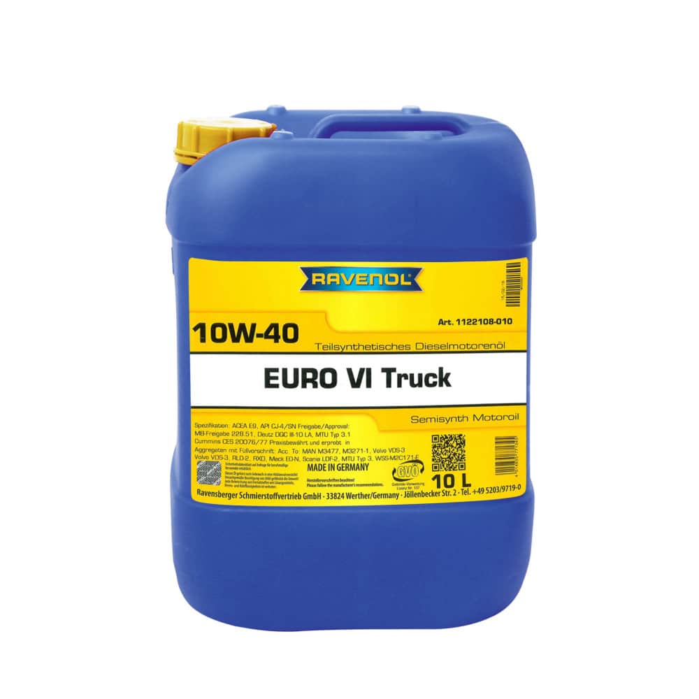Масло RAVENOL EURO VI Truck 10W40 10L Масло RAVENOL EURO VI Truck 10W40 10L