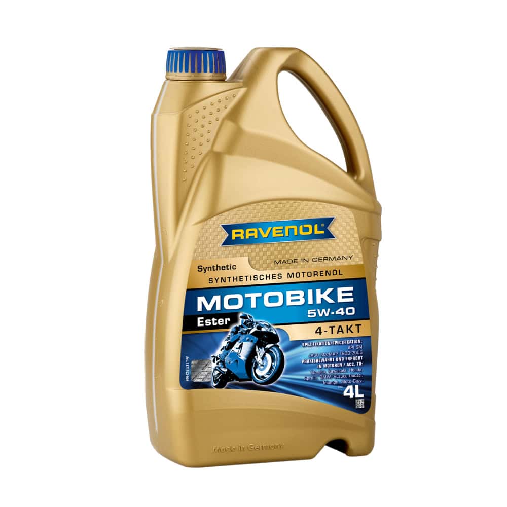 Масло RAVENOL Motobike 4-T Ester 5W40 4L Масло RAVENOL Motobike 4-T Ester 5W40 4L