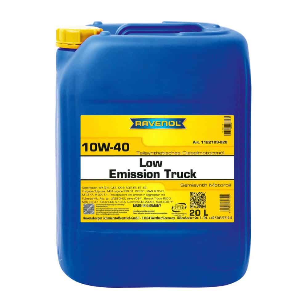 Масло RAVENOL Low Emission Truck 10W40 20L Масло RAVENOL Low Emission Truck 10W40 20L