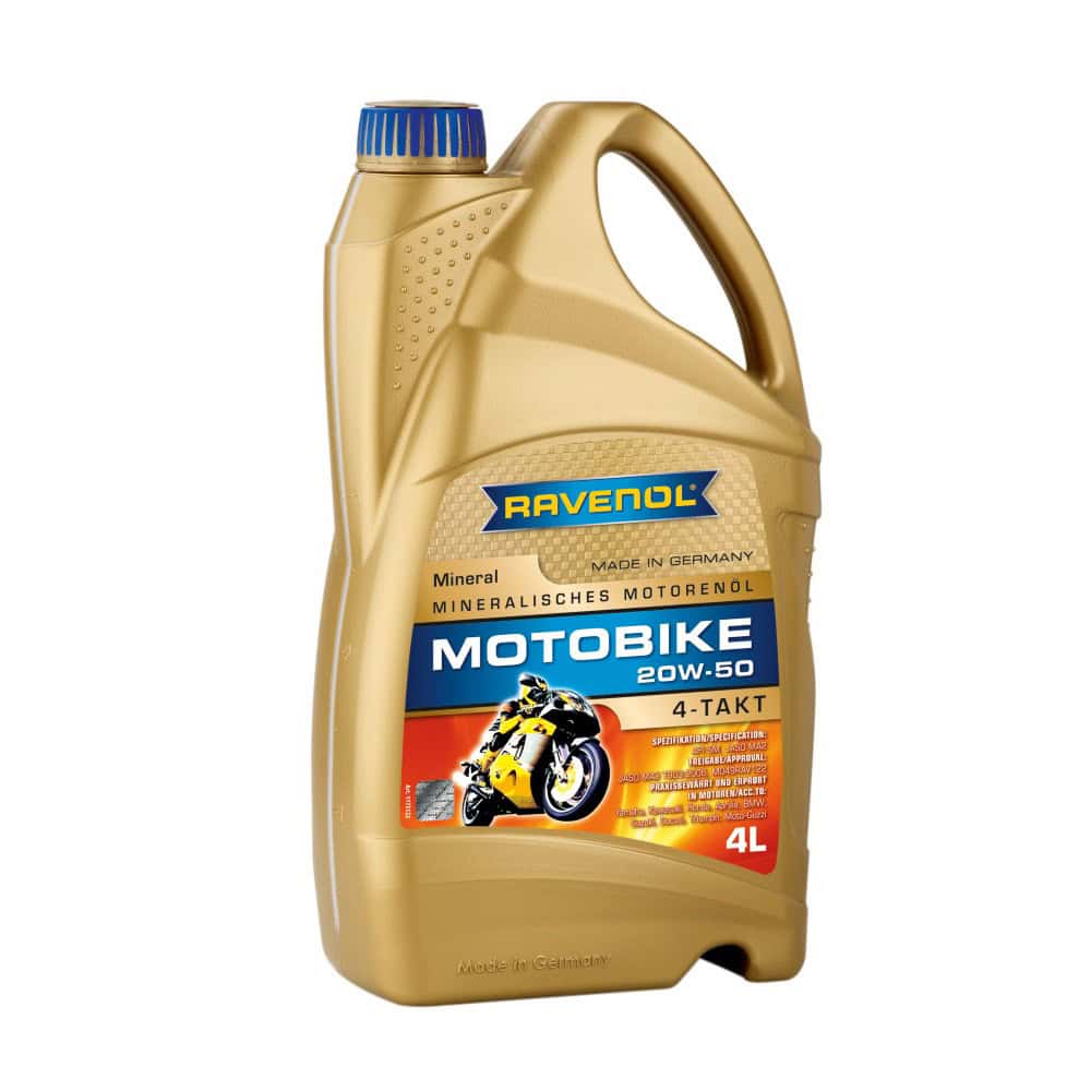 Масло RAVENOL Motobike 4-T Mineral 20W50 4L Масло RAVENOL Motobike 4-T Mineral 20W50 4L