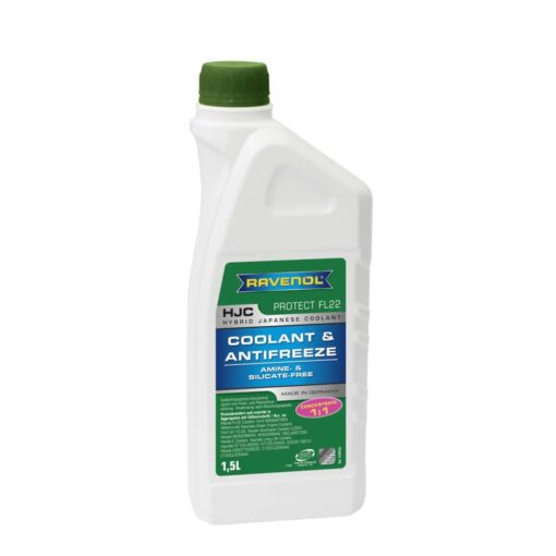 Зелен антифриз RAVENOL HJC Hybrid Japanese Coolant Concentrate FL22 1.5L