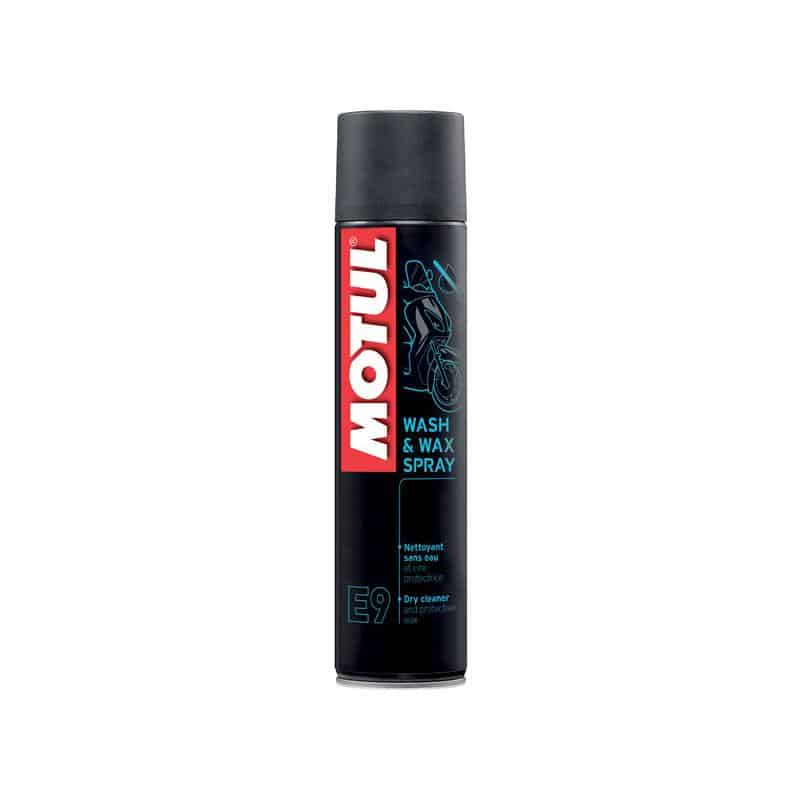 Препарат за сухо почистване MOTUL E9 WASH & WAX SPRAY-0.400L Препарат за сухо почистване MOTUL E9 WASH & WAX SPRAY-0.400L