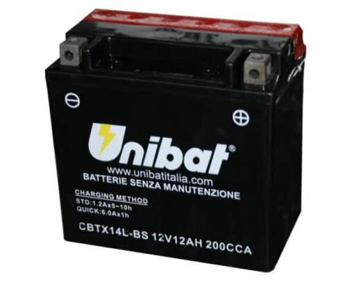 Акумулатор за мотор UNIBAT CBTX14L-BS 12V 12AH R+