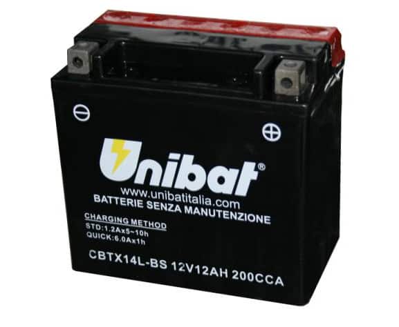Акумулатор за мотор UNIBAT CBTX14L-BS 12V 12AH R+ Акумулатор за мотор UNIBAT CBTX14L-BS 12V 12AH R+