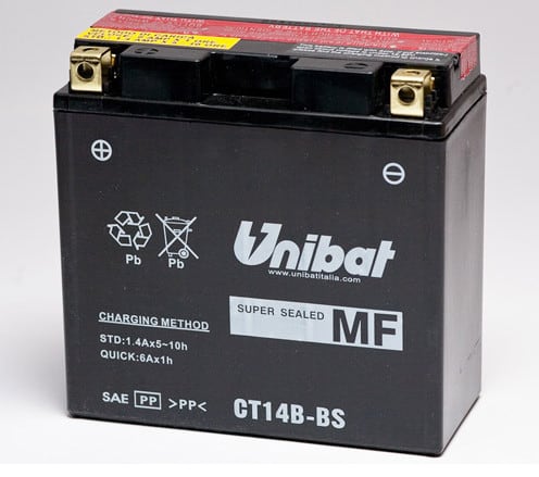 Акумулатор за мотор UNIBAT CT14B-BS 12V 12AH L+ Акумулатор за мотор UNIBAT CT14B-BS 12V 12AH L+