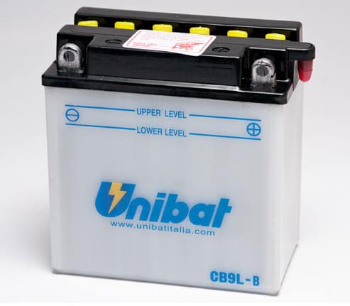 Акумулатор за мотор UNIBAT CB9L-B 12V 9AH R+ Акумулатор за мотор UNIBAT CB9L-B 12V 9AH R+