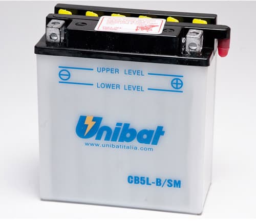 Акумулатор за мотор UNIBAT CB5L-B 12V 5AH R+ Акумулатор за мотор UNIBAT CB5L-B 12V 5AH R+