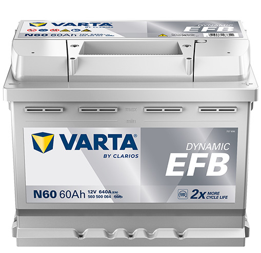 Акумулатор_VARTA_DYNAMIC_EFB_560500064_12V_60Ah_640A_R+ Акумулатор VARTA DYNAMIC EFB 560500064 12V 60Ah 640A R+ - Image 1