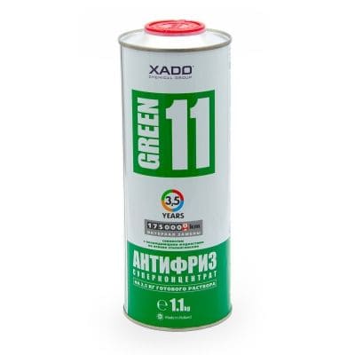 Зелен антифриз Xado концентрат 1.1кг Зелен антифриз Xado концентрат 1.1кг