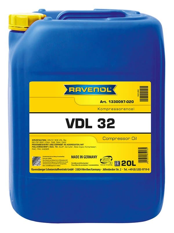 Компресорно масло Ravenol Kompressorenoel VDL 32 20L Компресорно масло Ravenol Kompressorenoel VDL 32 20L