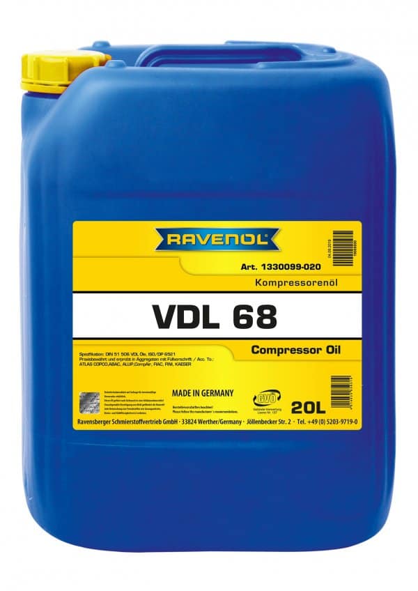 Компресорно масло Ravenol Kompressorenoel VDL 68 20L Компресорно масло Ravenol Kompressorenoel VDL 68 20L