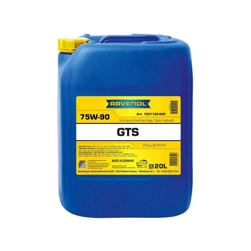 Трансмисионно масло RAVENOL Gear Trans Synth GTS 75W90 20L Трансмисионно масло RAVENOL Gear Trans Synth GTS 75W90 20L