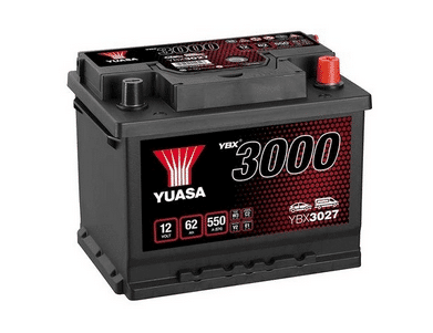 Акумулатор_YUASA_YBX3027_JIS_SMF_12V_62AH_550A_R+ Акумулатор YUASA YBX3027 JIS SMF 12V 62AH 550A R+ - Image 1
