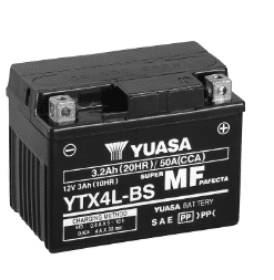 Акумулатор YUASA YTX4L-BS(CP) 12V 3,2Ah 50A R+