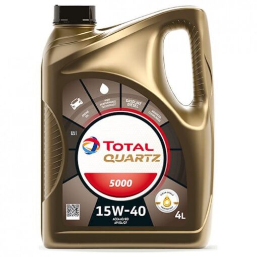 Масло TOTAL QUARTZ 5000 15W40 4L