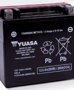Мото акумулатор YUASA YTX14-BS 12V 12,6AH 210A L +