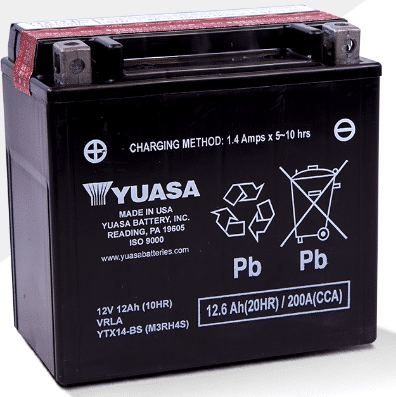 Мото акумулатор YUASA YTX14-BS 12V 12,6AH 210A L + Мото акумулатор YUASA YTX14-BS 12V 12,6AH 210A L +