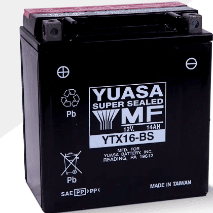 Мото акумулатор YUASA YTX16-BS 12V 14,7AH 230A L + Мото акумулатор YUASA YTX16-BS 12V 14,7AH 230A L +
