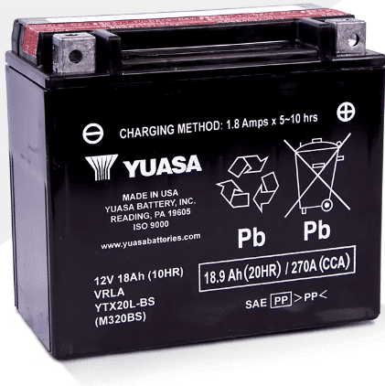 Мото акумулатор YUASA YTX20L-BS 12V 18 9AH 270A R + Мото акумулатор YUASA YTX20L-BS 12V 18 9AH 270A R +