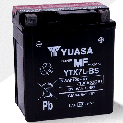 Помощен акумулатор YUASA YTX7L-BS 12V 6.3AH 100A R+ Помощен акумулатор YUASA YTX7L-BS 12V 6.3AH 100A R+